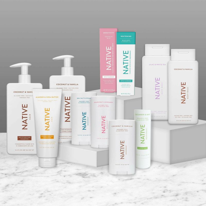 Native Whitening Wild Mint & Peppermint Oil Fluoride Free Natural Toothpaste - 4.1oz