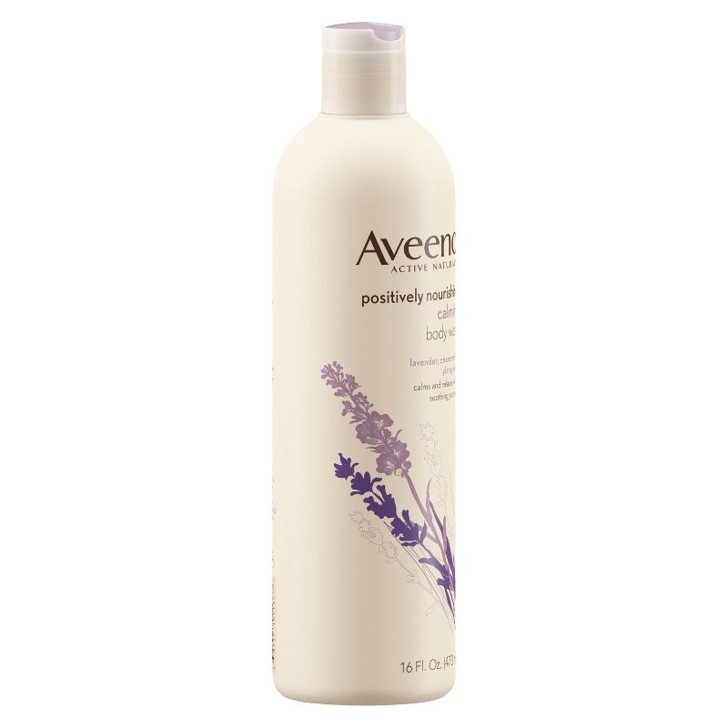 Aveeno Positively Nourishing Calming Lavender Body Wash- 16 fl oz
