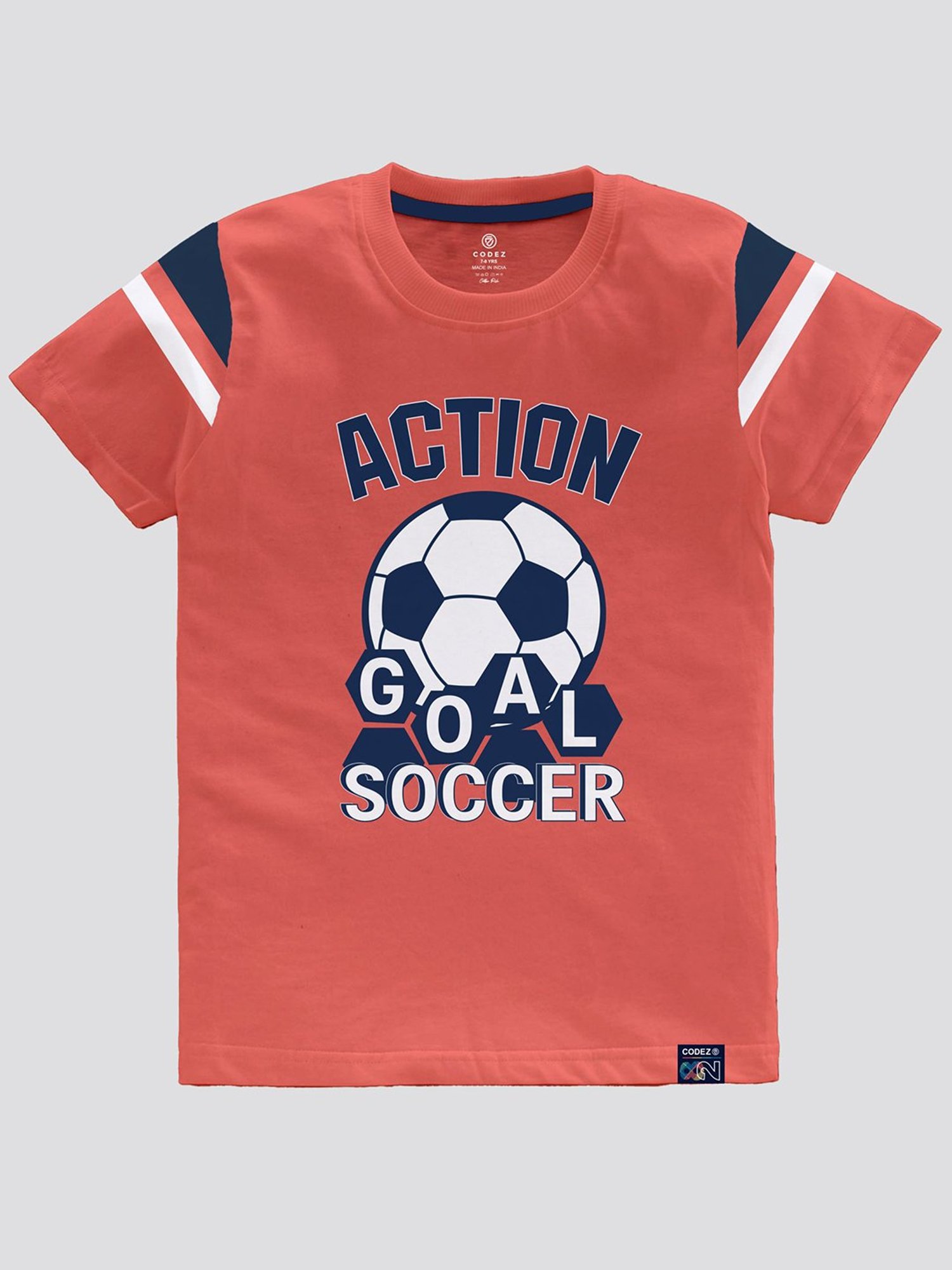 Codez Kids Coral Printed T-Shirt