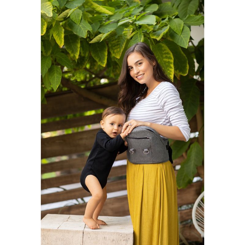 Moby 2-in-1 Baby Carrier + Hip Seat - Gray