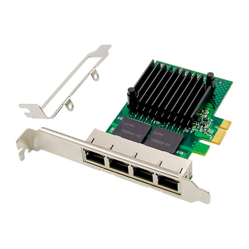 PCIe x1 Intel I350AM4 Four RJ45 Ports Gigabit Network Card Server Ethernet Network Adapter