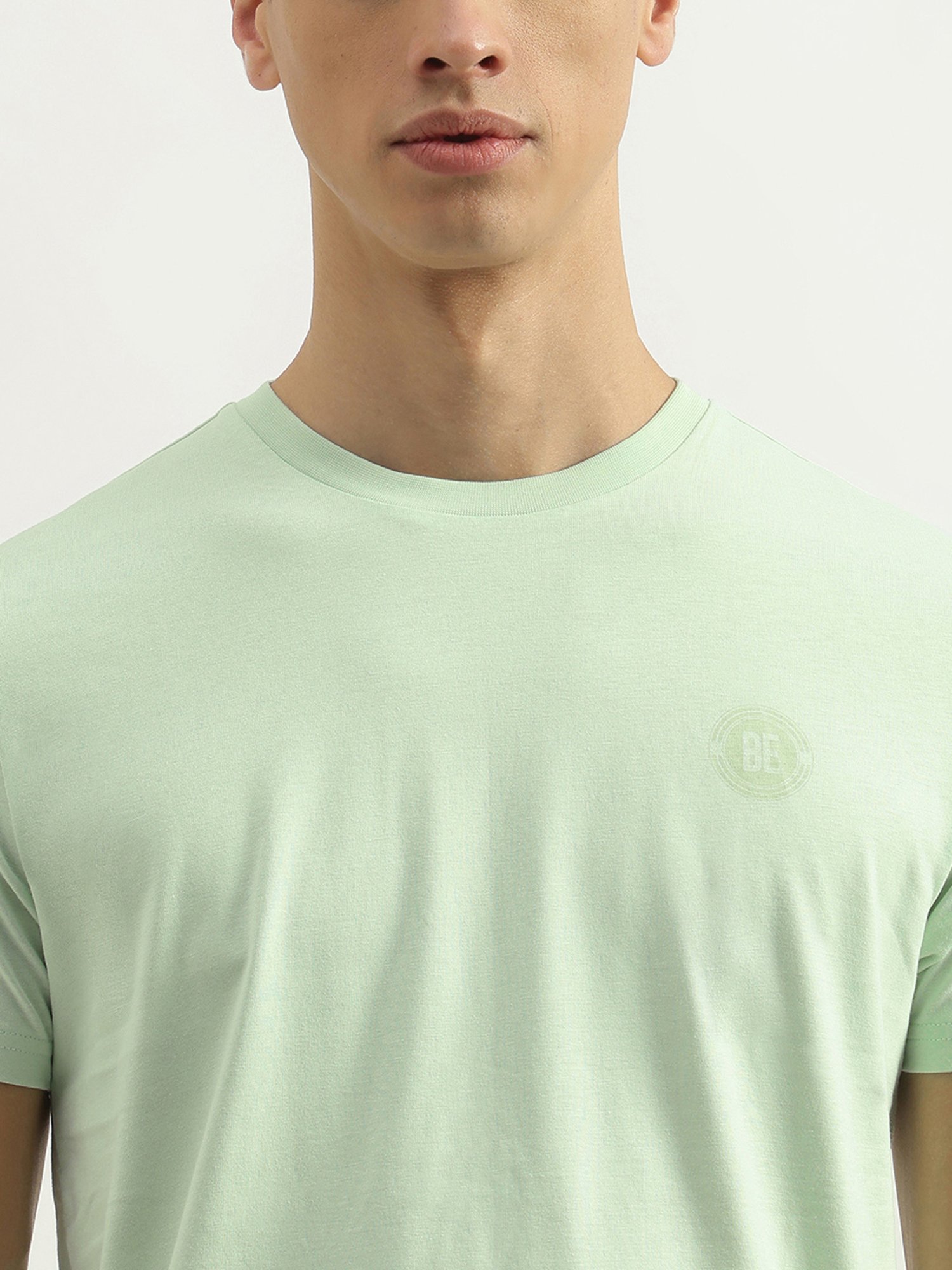 United Colors Of Benetton Green Pure Cotton Regular Printed T-Shirt