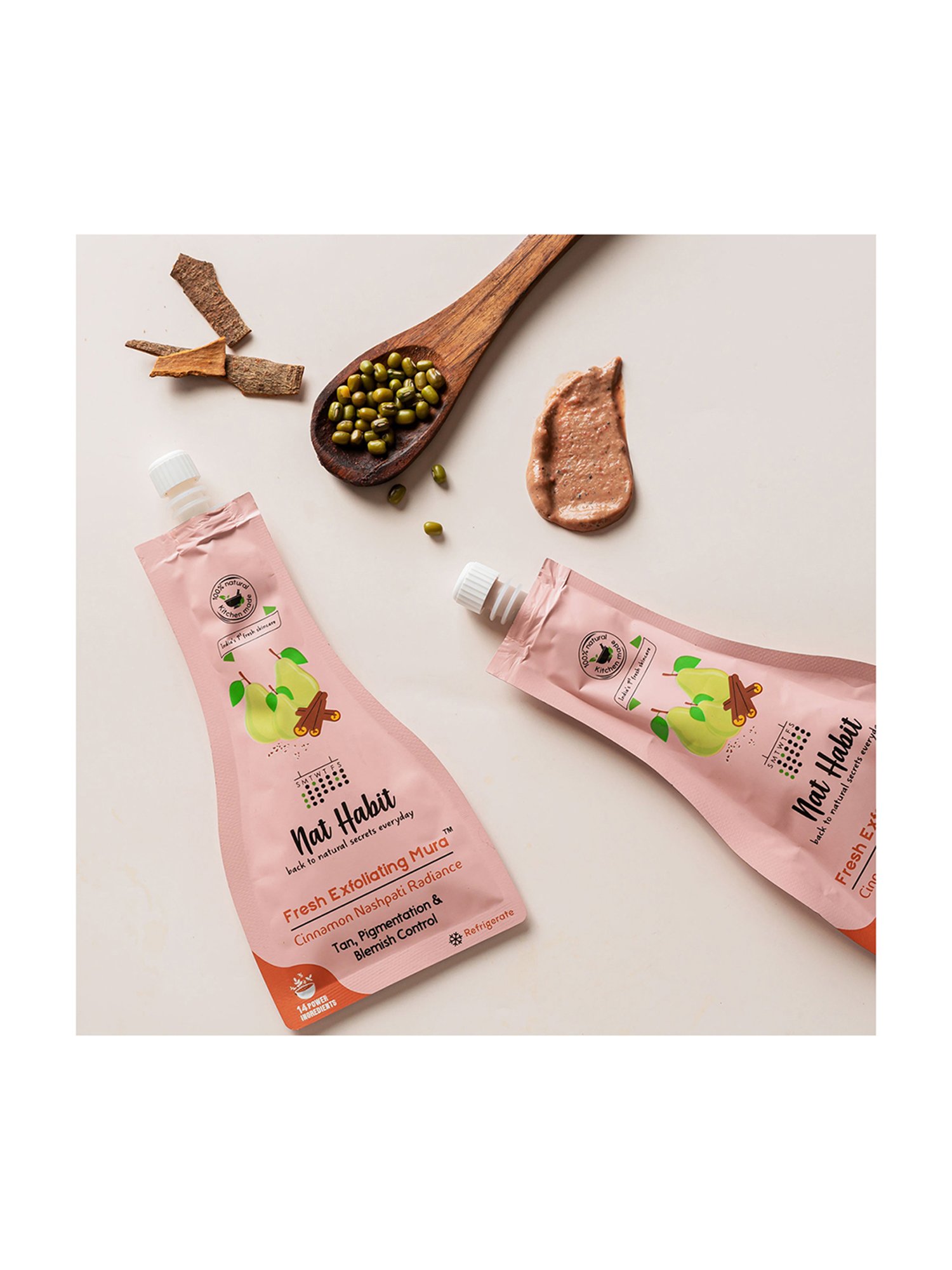 Nat Habit Cinnamon Nashpati Radiance Fresh Exfoliating Mura Face Scrub - Pack of 2
