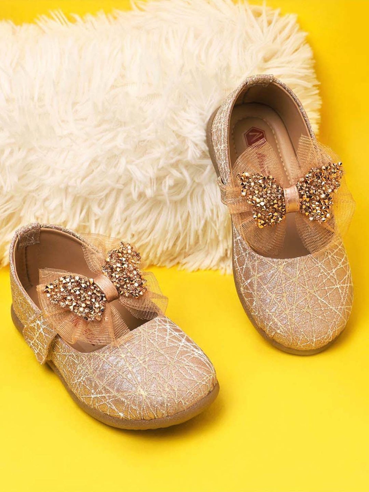 Minesole Kids Rose Gold Mary Jane Shoes