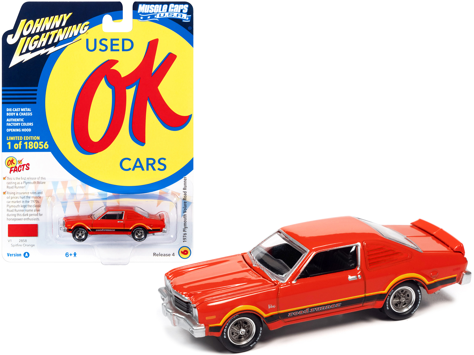 1971 Plymouth Barracuda Tahitian Walnut Metallic and White with White Vinyl Top Limited Edition to 258 pieces Worldwide 1/18 Diecast Model Car by ACME