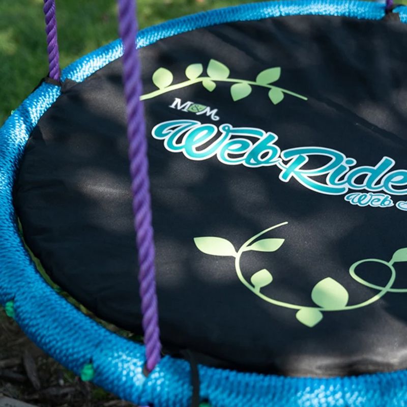 Web Riderz All-Weather Outdoor Tie-Down 600D Dacron Web Backyard Saucer Tree Swing Cushion, Black