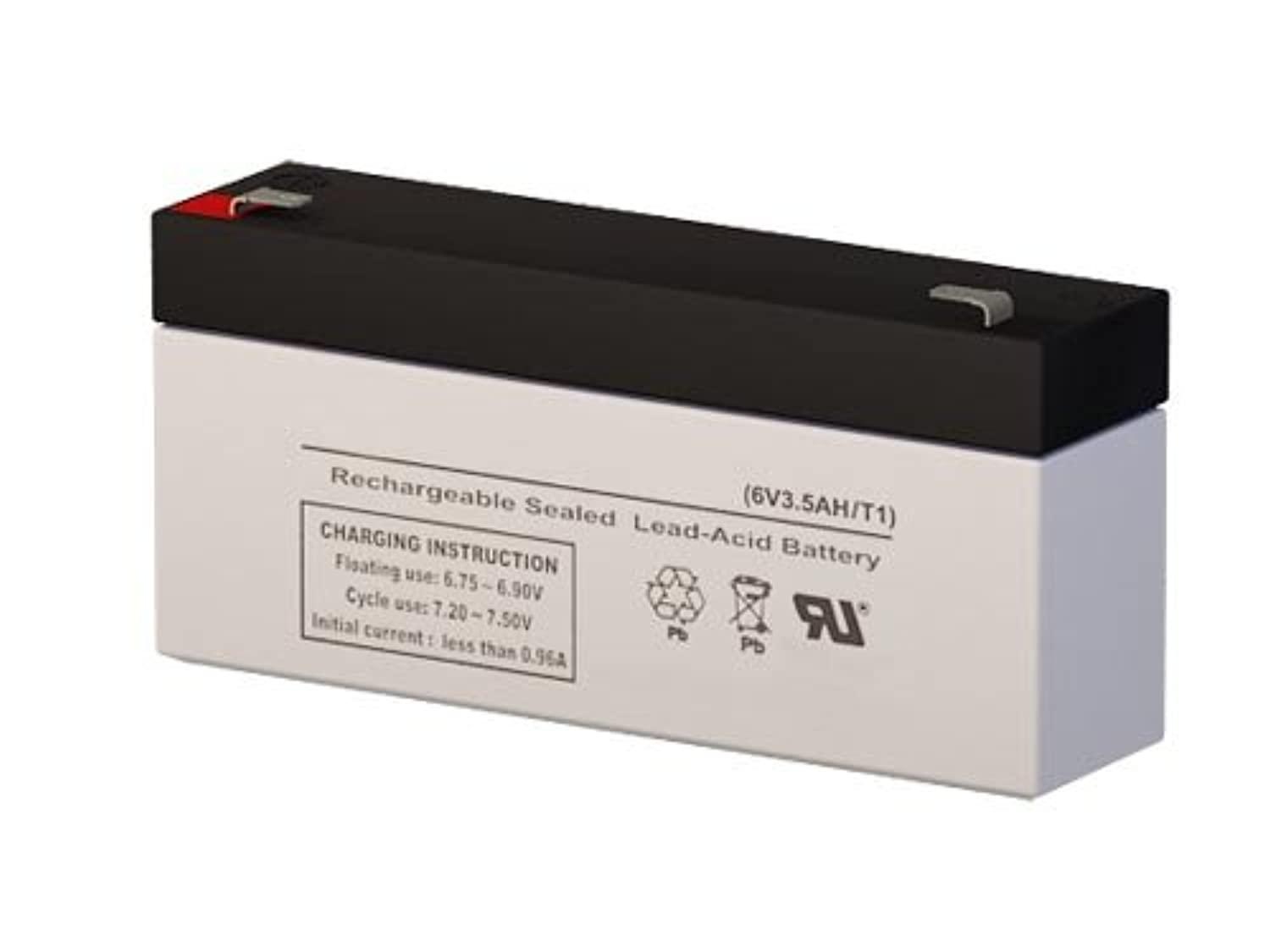 pc633 6 volt 3.5 amph sla replacement battery with f1 terminal