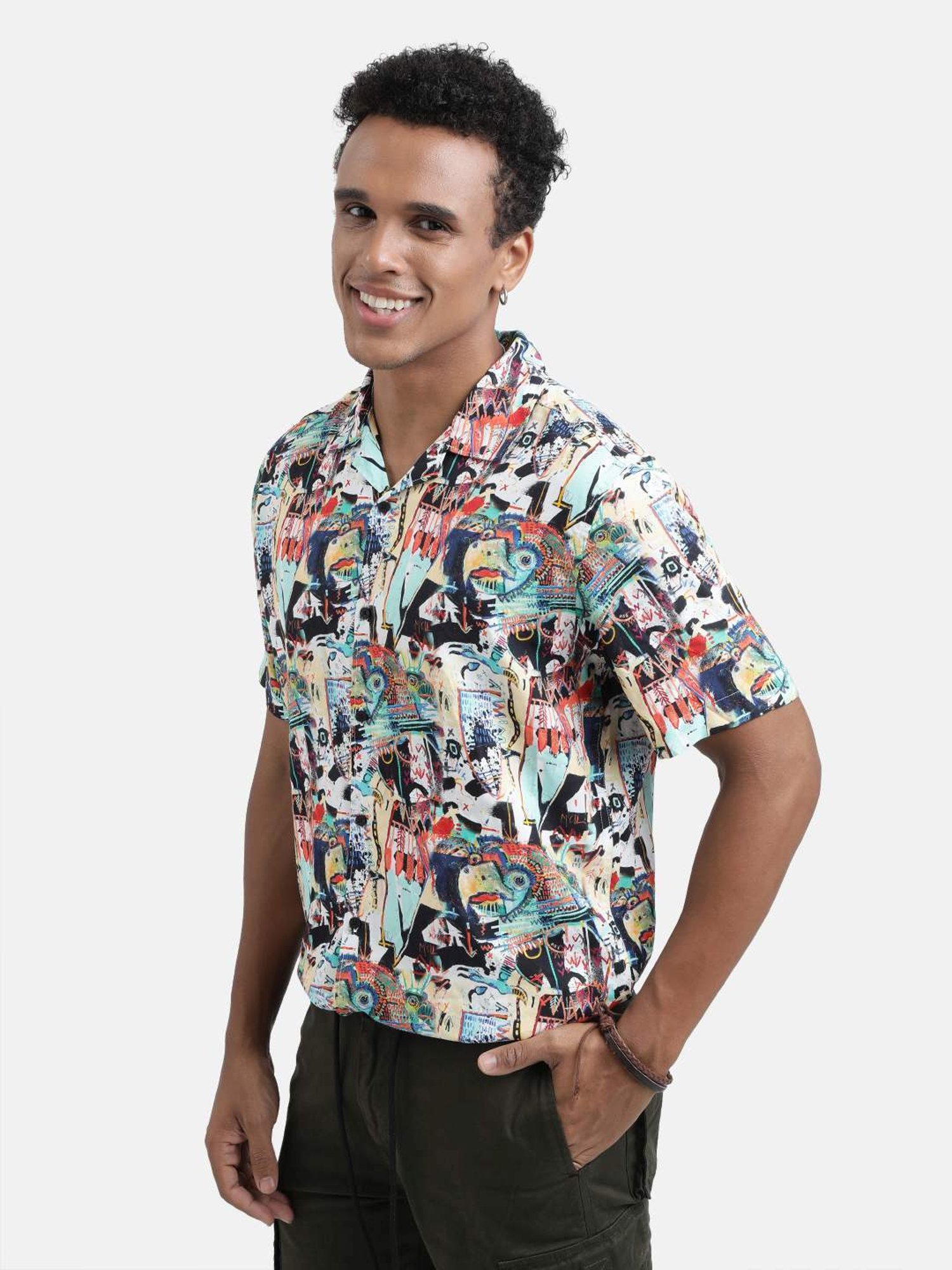 Bene Kleed Multicolored Regular Fit Printed Shirt