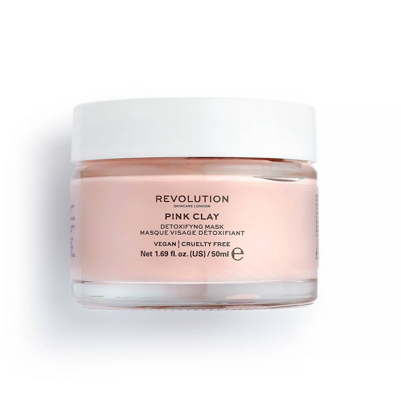 Makeup Revolution Skincare Pink Clay Detoxifying Face Mask - 1.69 fl oz
