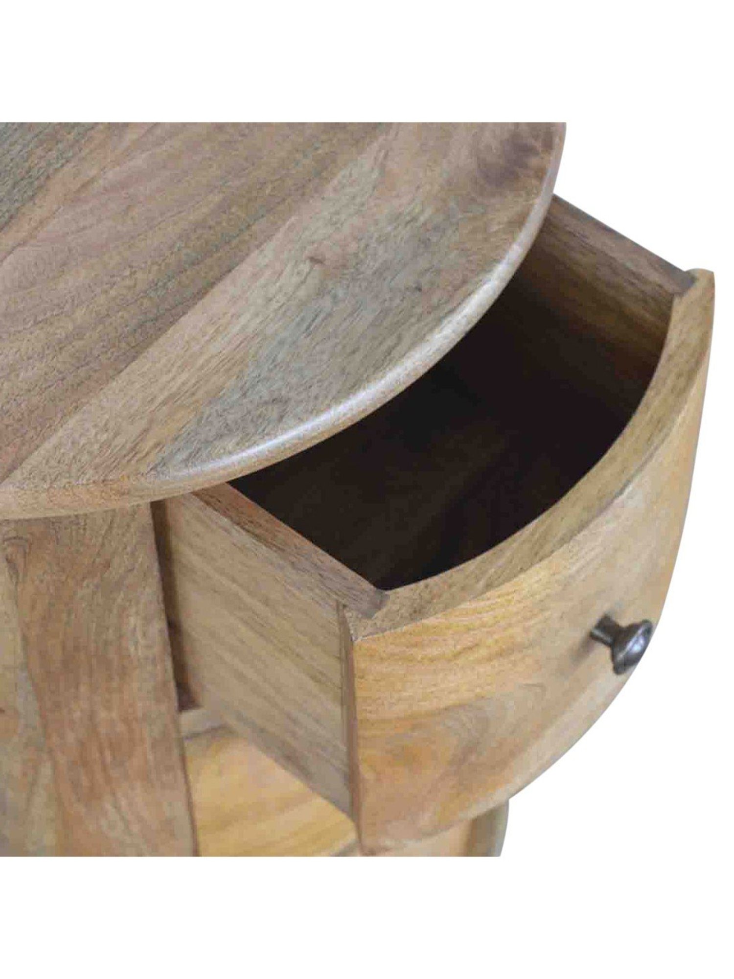 Artisan Furniture 3 Drawer Drum Brown Wood Chest