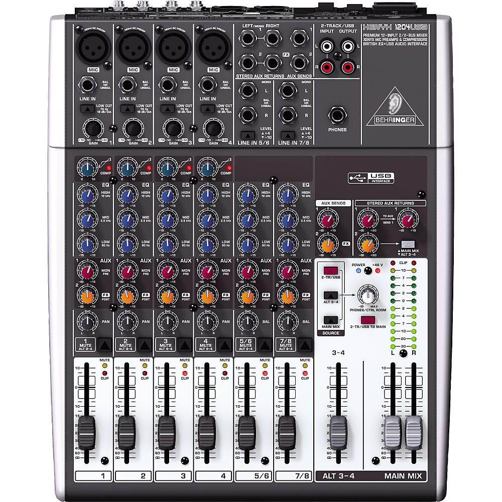 Behringer XENYX 1204USB - 12-Input USB Audio Mixer