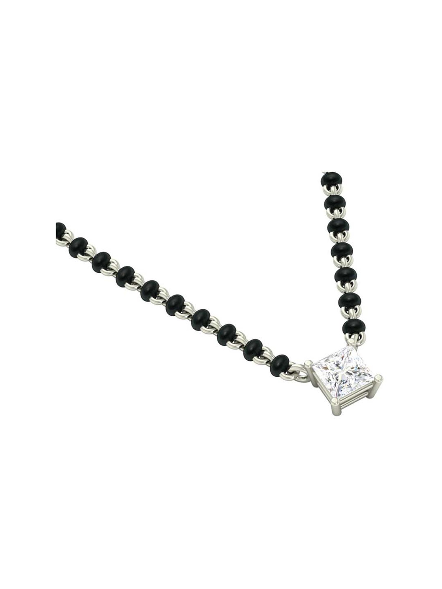 March by FableStreet 92.5 Sterling Silver Floral Mangalsutra for Women