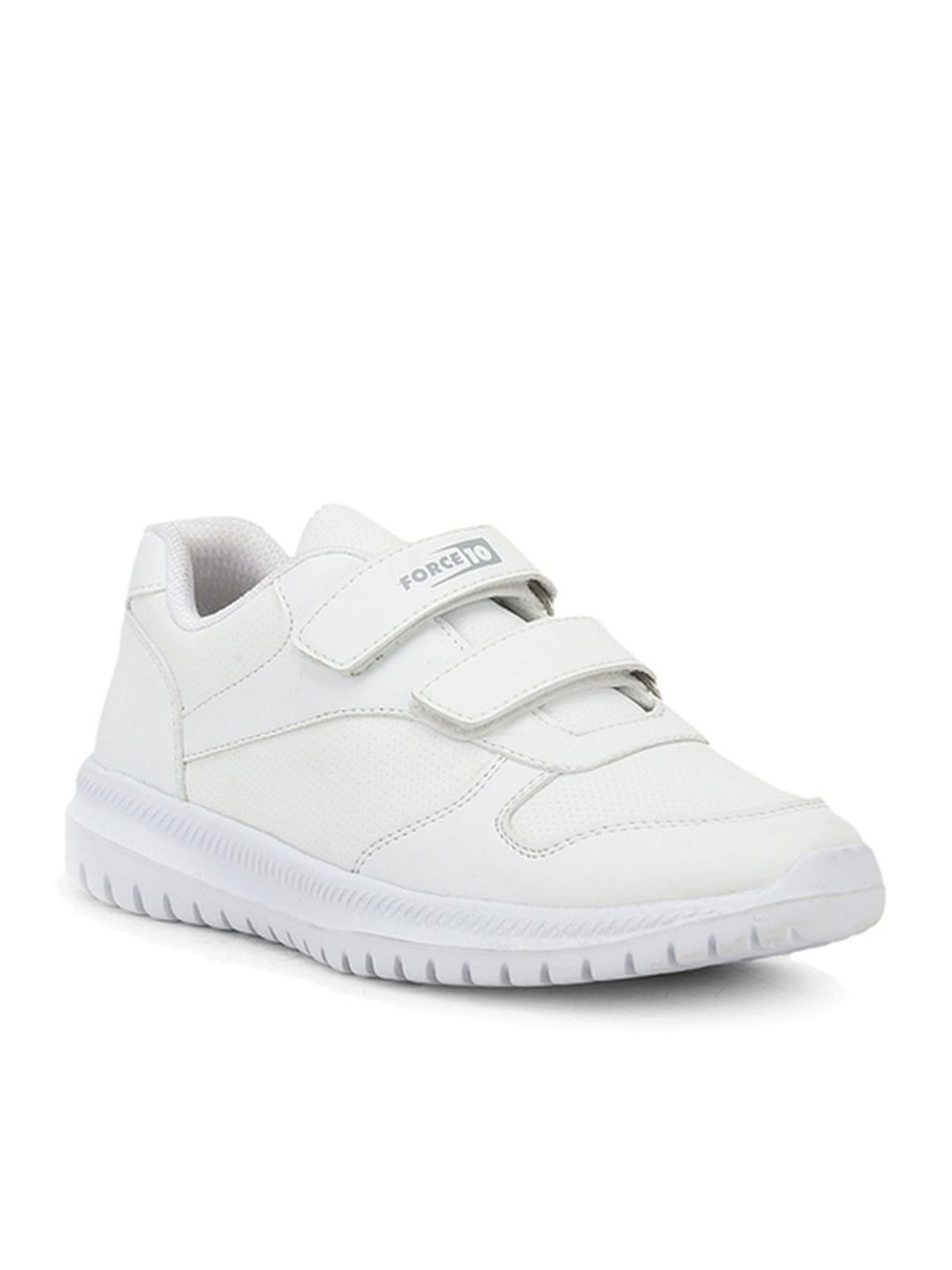 Force 10 By Liberty Kids White Velcro Shoes