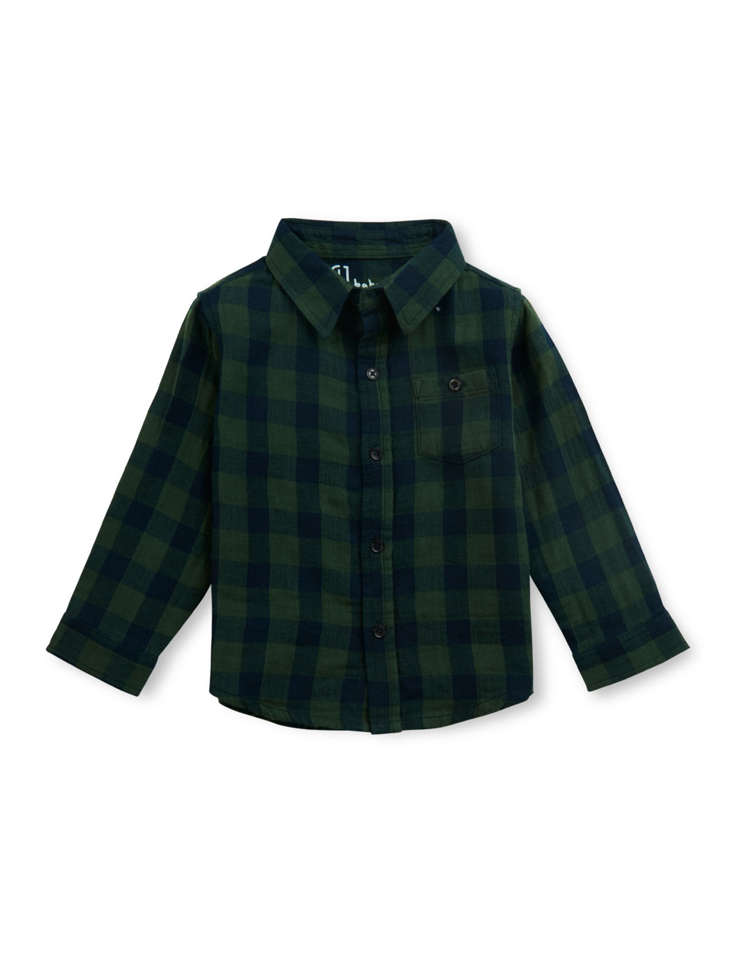 GJ baby Green Checks Full Sleeves Shirt
