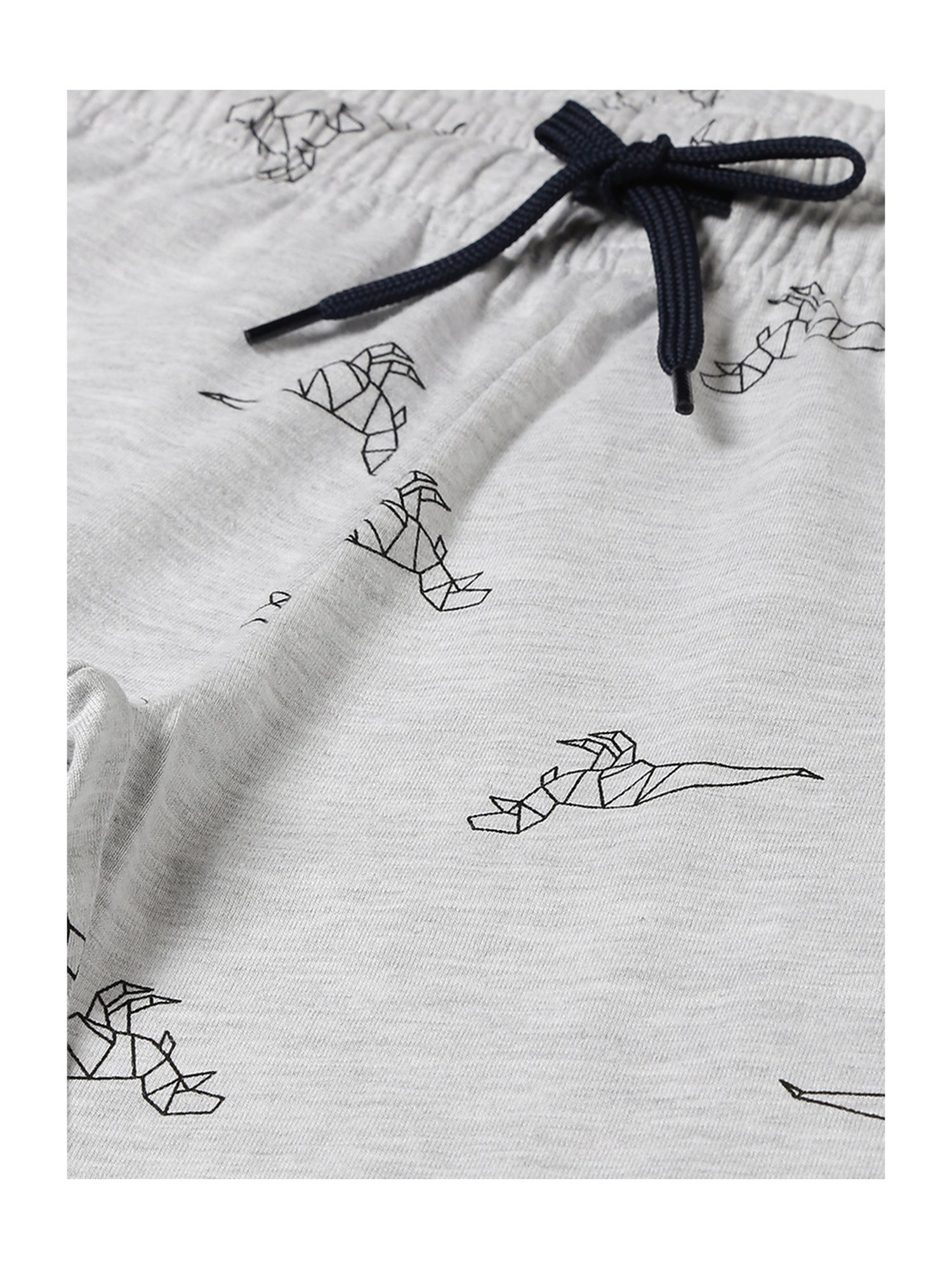 Plum Tree Boys Grey & Navy Printed Joggers (Pack Of 2)