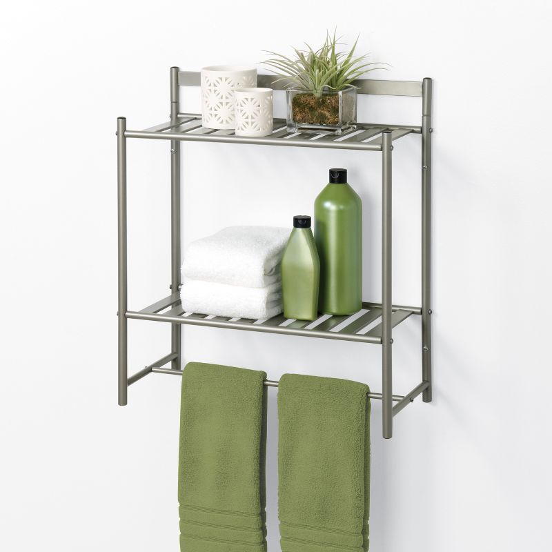 Slat Style Decorative Shelf Nickel - Zenna Home