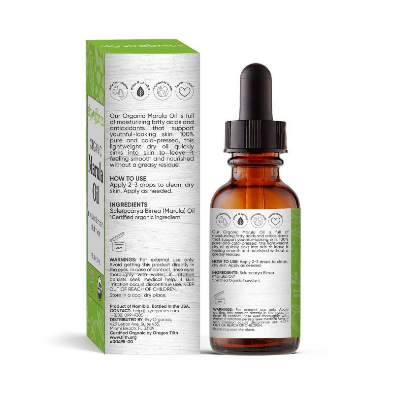 Sky Organics Organic Marula Oil - 1 fl oz