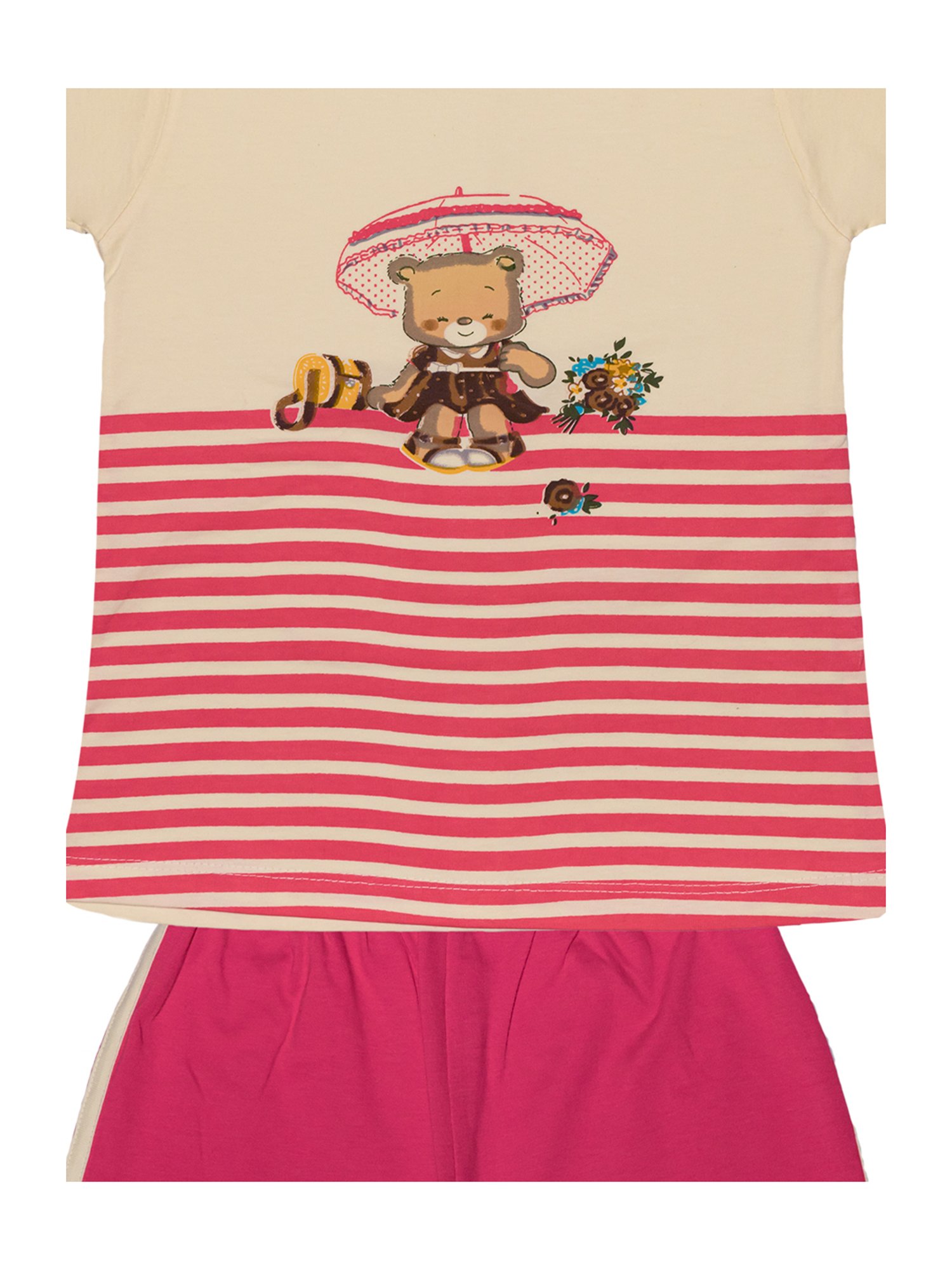 Todd N Teen Kids Yellow Cotton Graphic Print T-Shirt & Pants