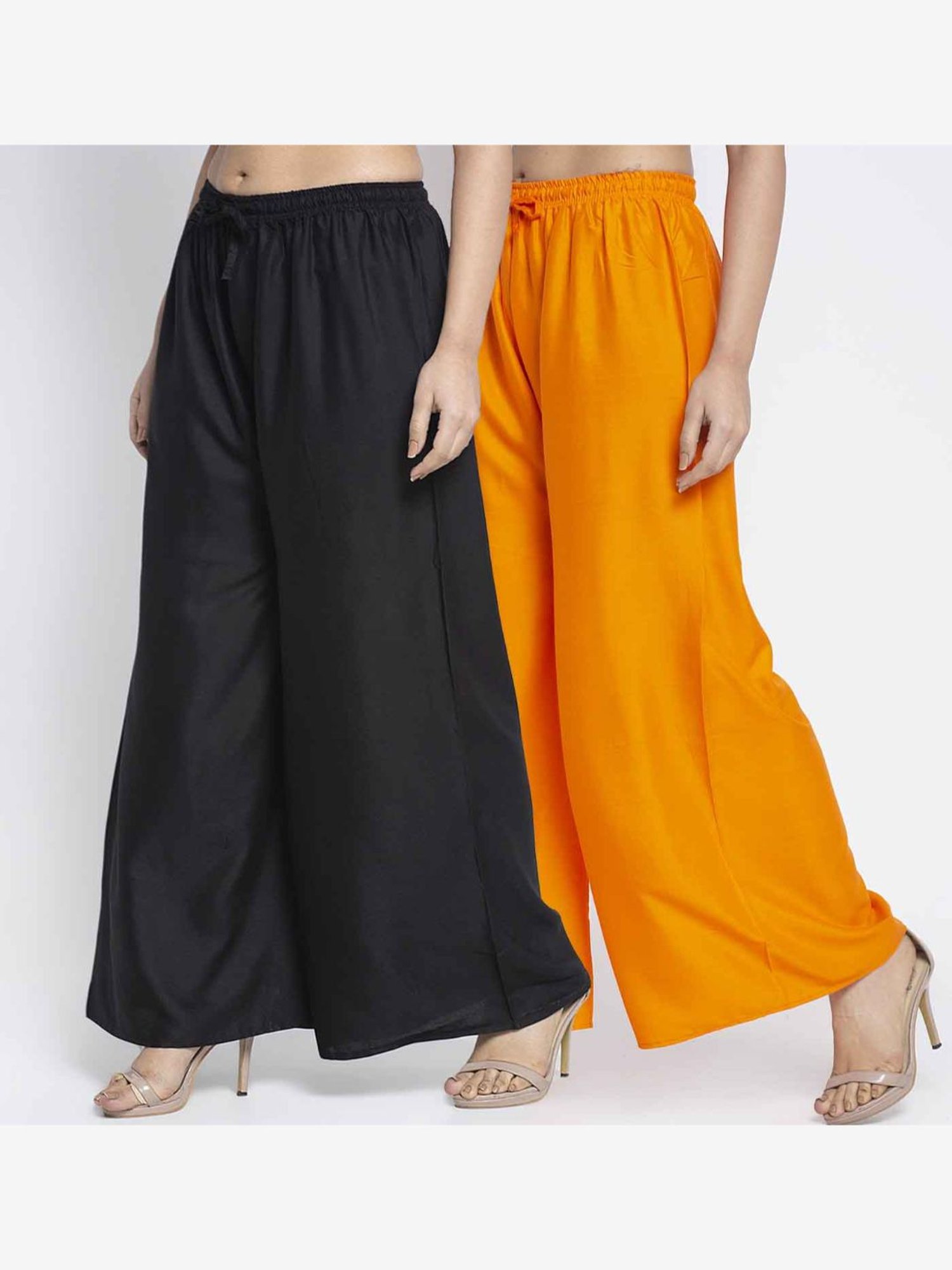 Gracit Multicolor Flared Fit Rayon Palazzos