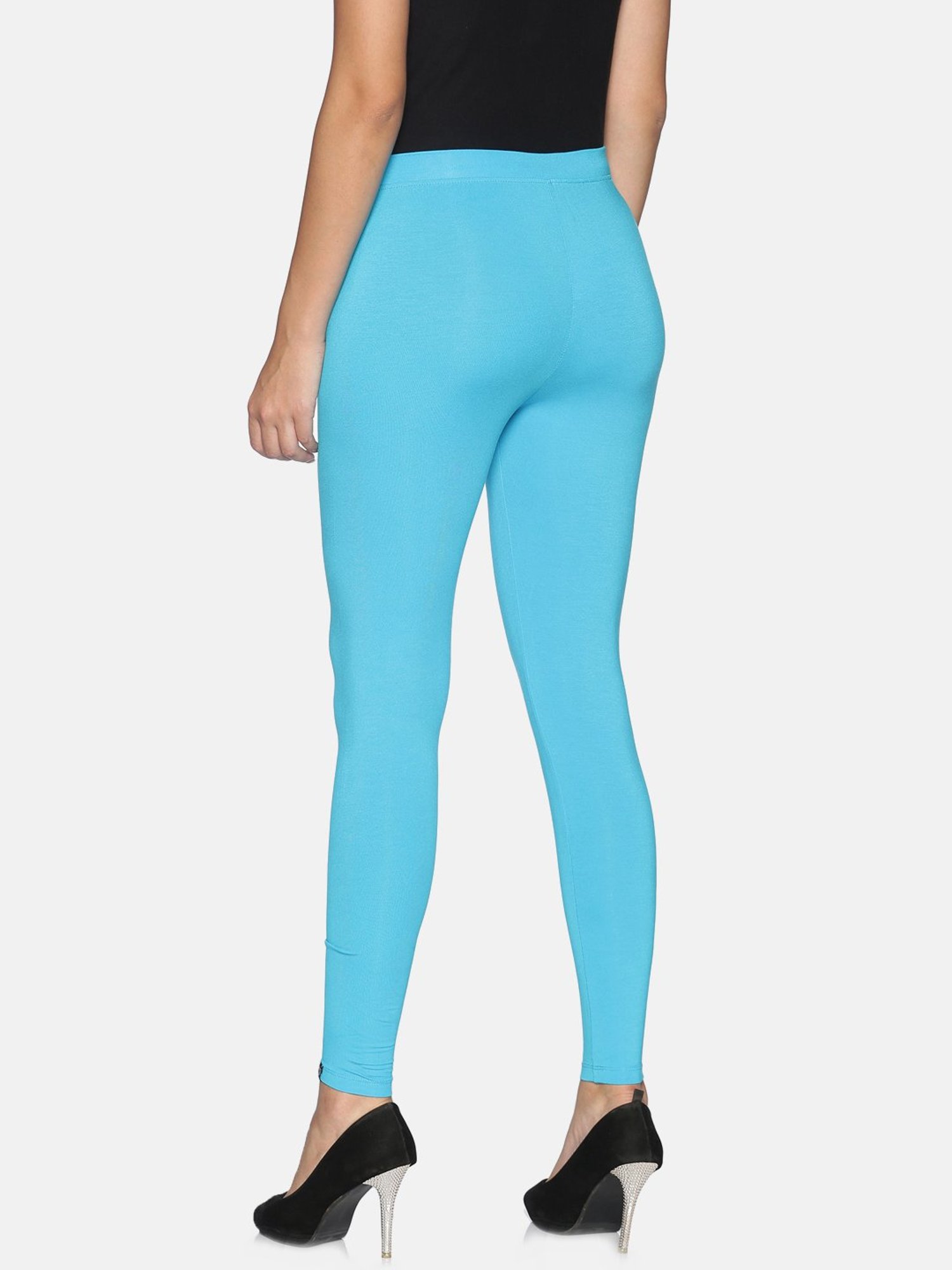 TWIN BIRDS Blue Ankle Length Leggings