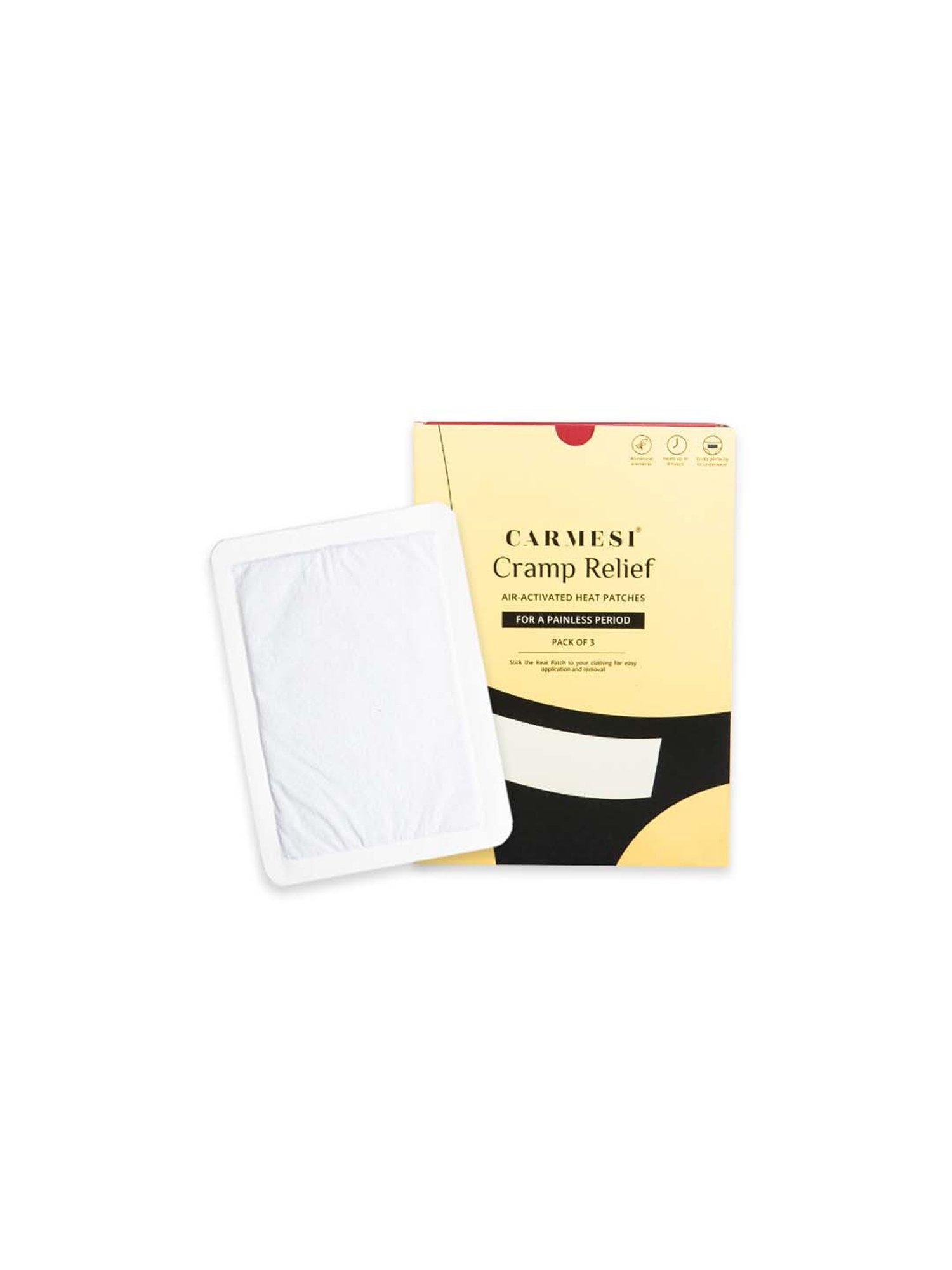 CARMESI Cramp-Relief Patches for Period Pain - Pack of 3