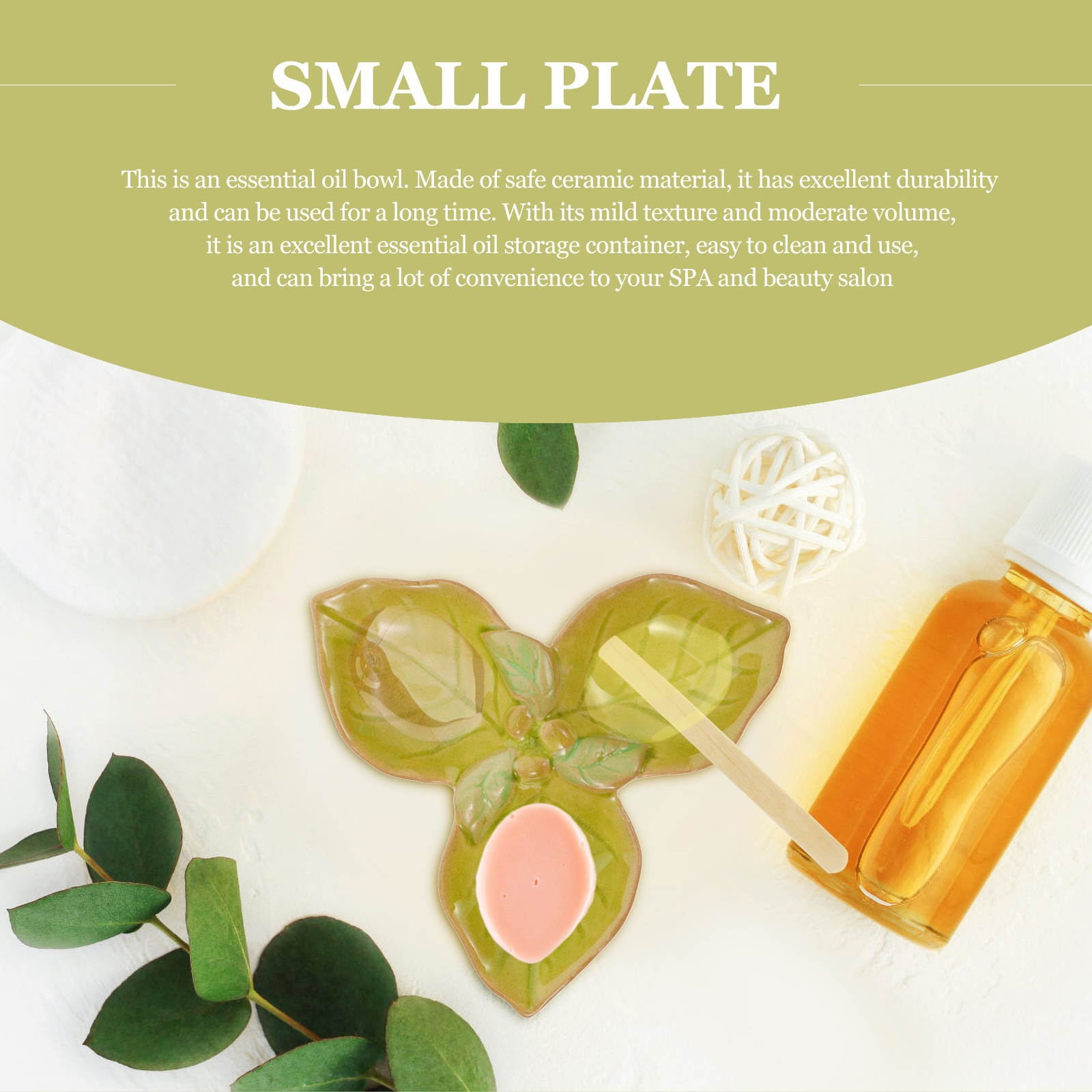 1Pc Ceramics Bowl Essential Oil Tray Beauty Salon Spa Bowl Essential Oils Saucer