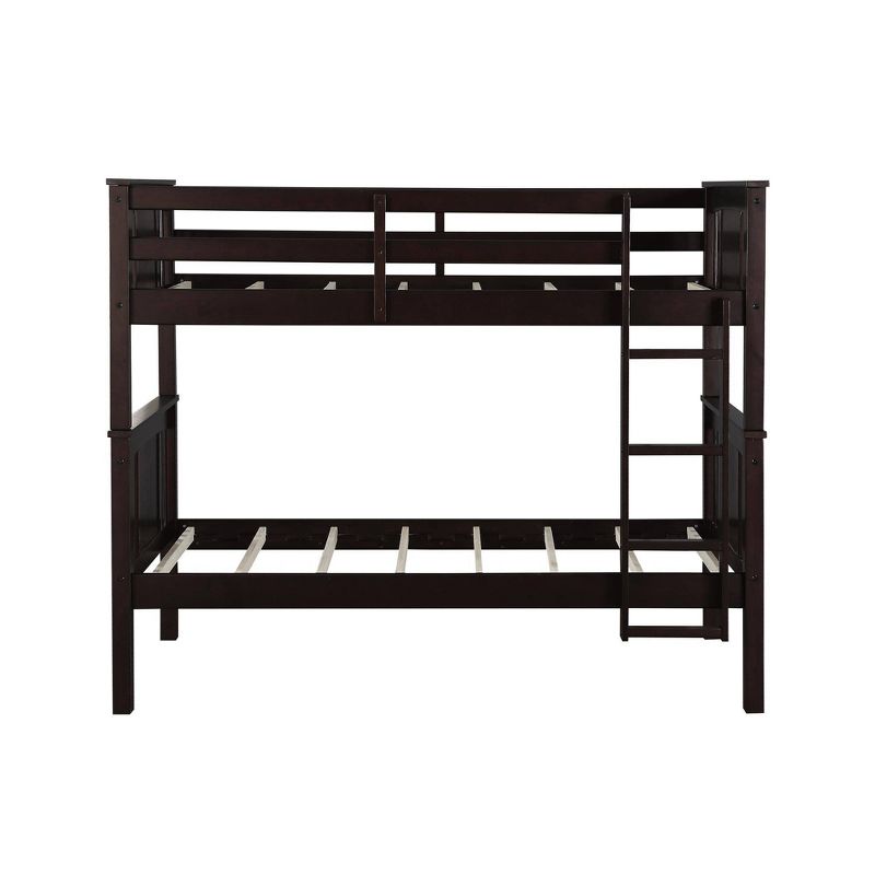 Twin Over Twin Miller Wood Bunk Bed Espresso - Dorel Living