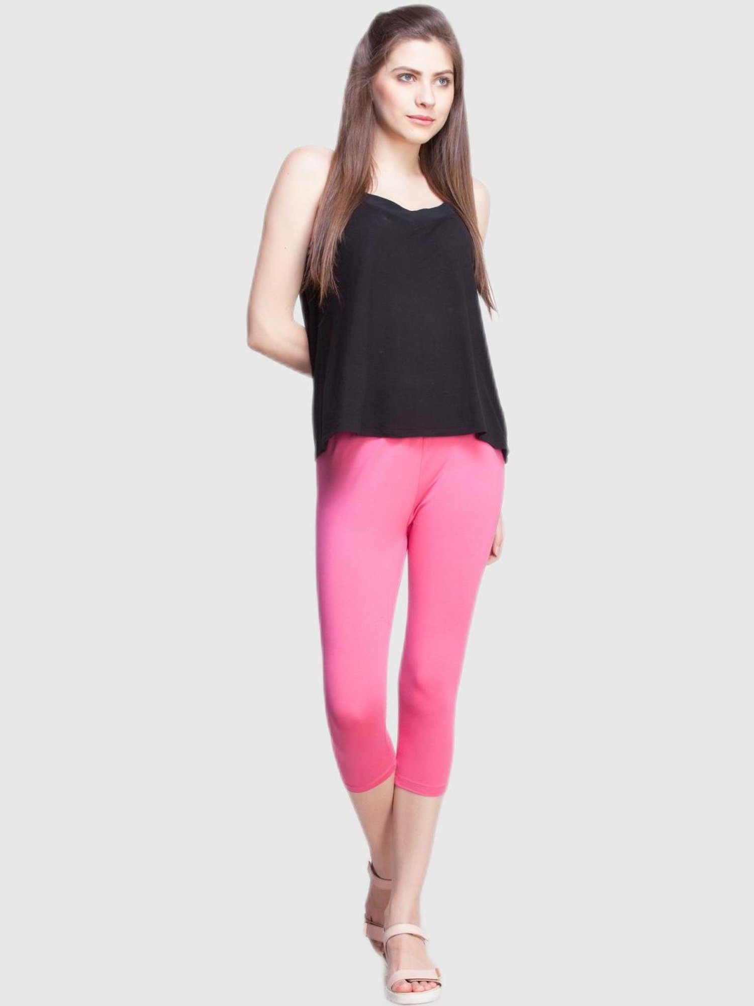 Dollar Missy Pink Skinny Fit Capris