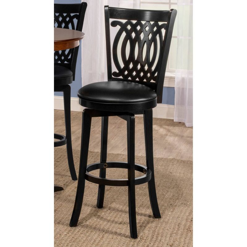 25" Van Draus Swivel Counter Height Barstool Metal/Black - Hillsdale Furniture