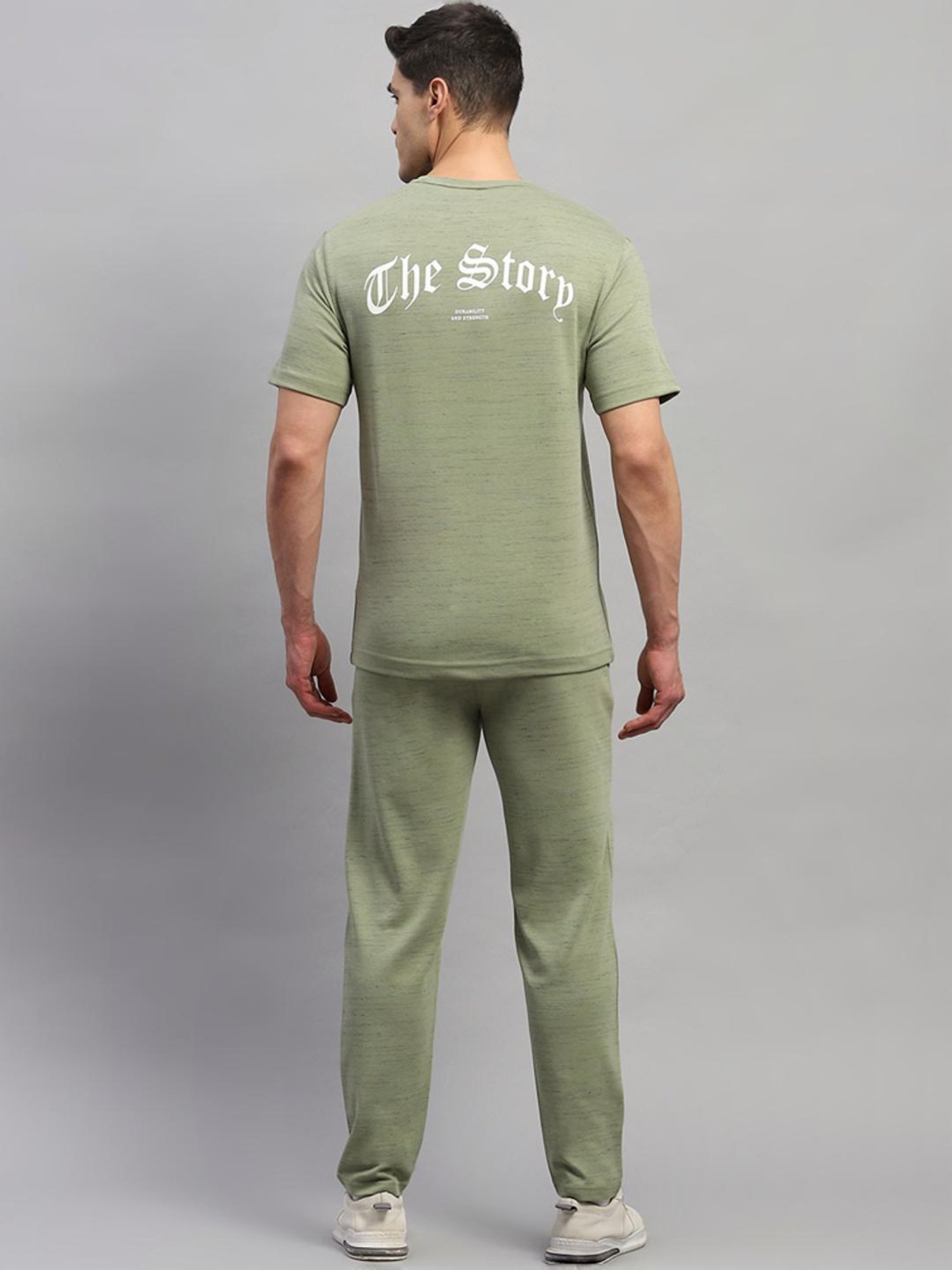 Rock.it Green Cotton Regular Fit Printed Co-Ord Set