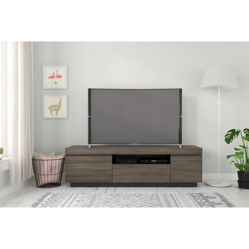 68" Lima Tv Stand Gray/Black - Nexera