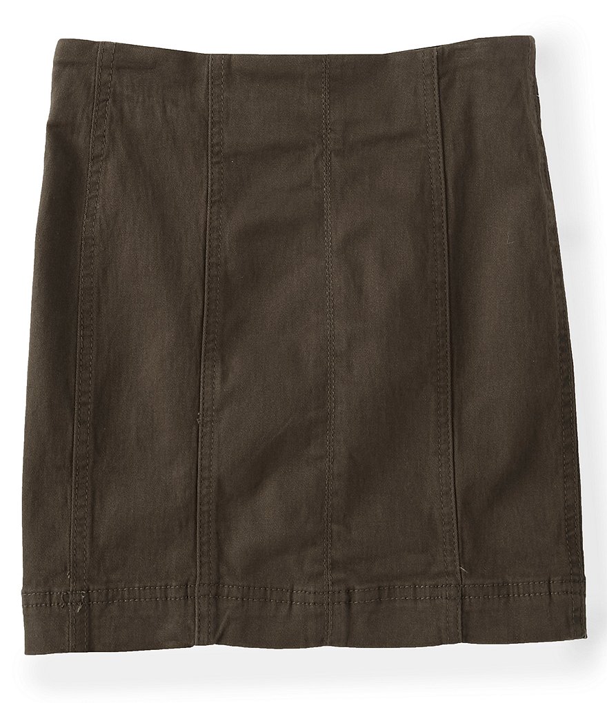Chelsea & Violet Girls Big Girls 7-16 Seamed Twill Mini Skirt