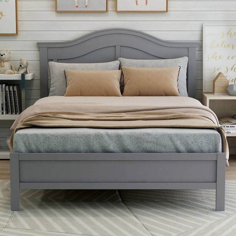 Full Marbry Platform Bed Gray - miBasics