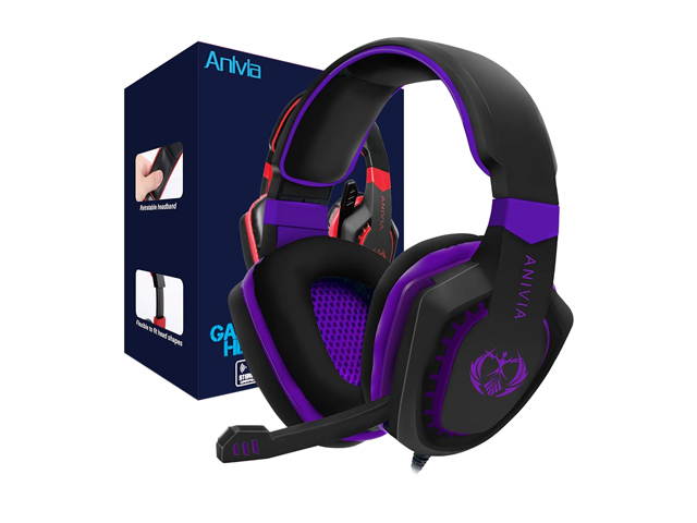 Anivia AH28 3.5mm Wired Gaming Headset with Microphone,Noise Isolating Volume Control for Pc/Mac/Ps4/Phone