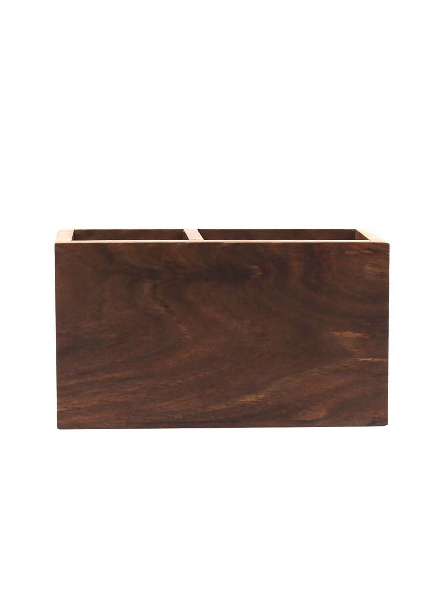 VarEesha Dark Brown Sheesham Wood Wise Owl Penstand - Set of 1