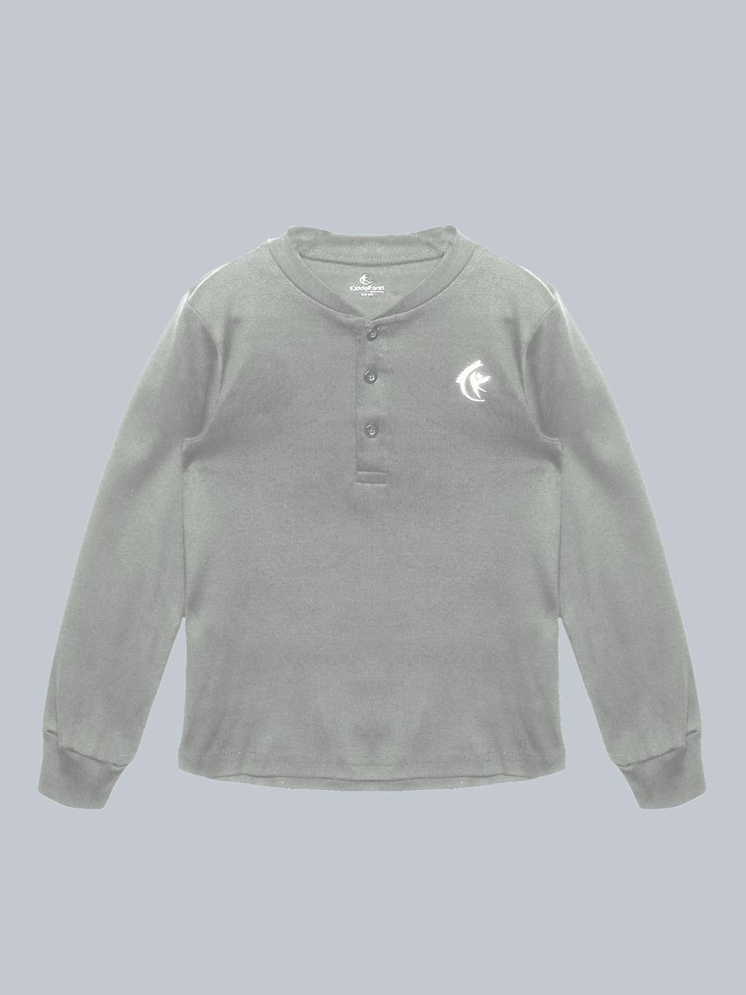 Kiddopanti Unisex Red & Light Grey Solid Full Sleeves T-Shirt (Pack Of 2)