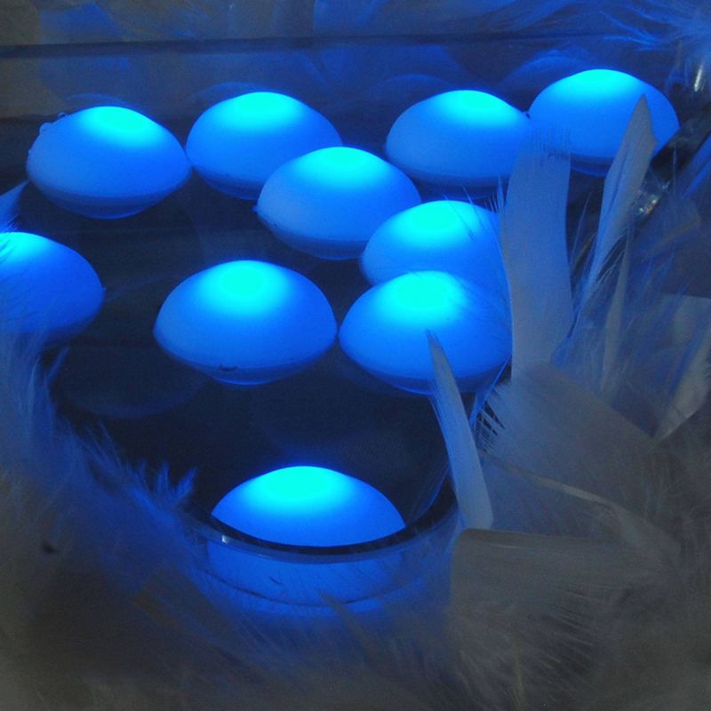 12ct Battery Operated Floating Blimp LED Lights Blue