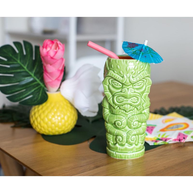 Beeline Creative Geeki Tikis Green Kraken Fantasy Mug | Ceramic Tiki Style Cup | Holds 17 Ounces