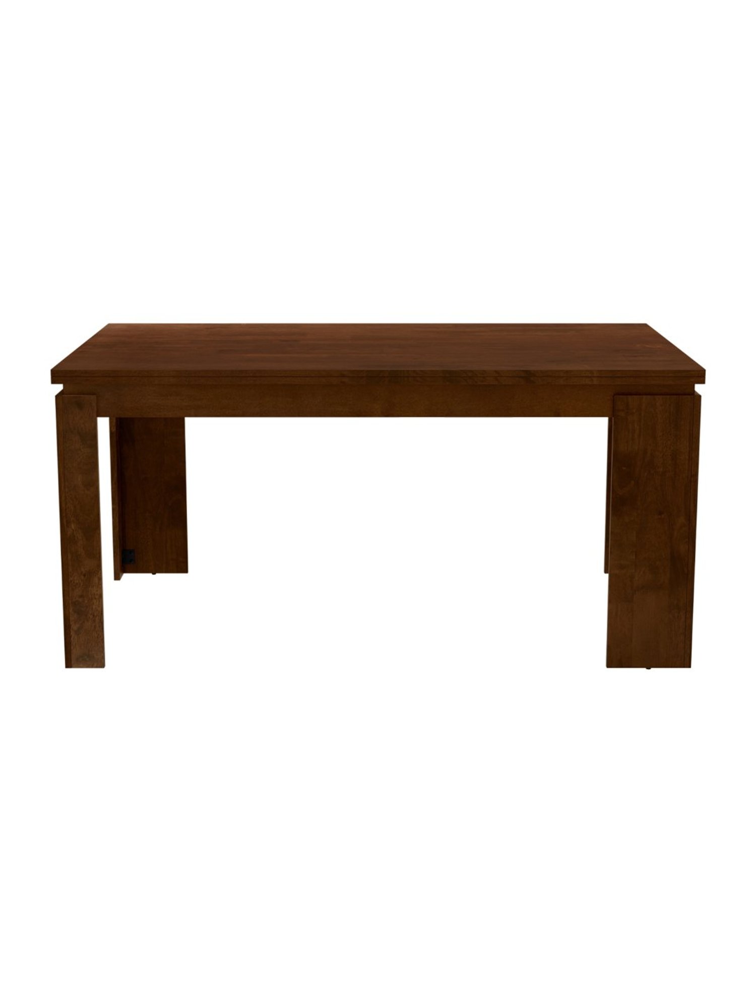 Godrej Interio Holly Dark Brown Rubber Wood 6 Seater Rectangular Dining Table