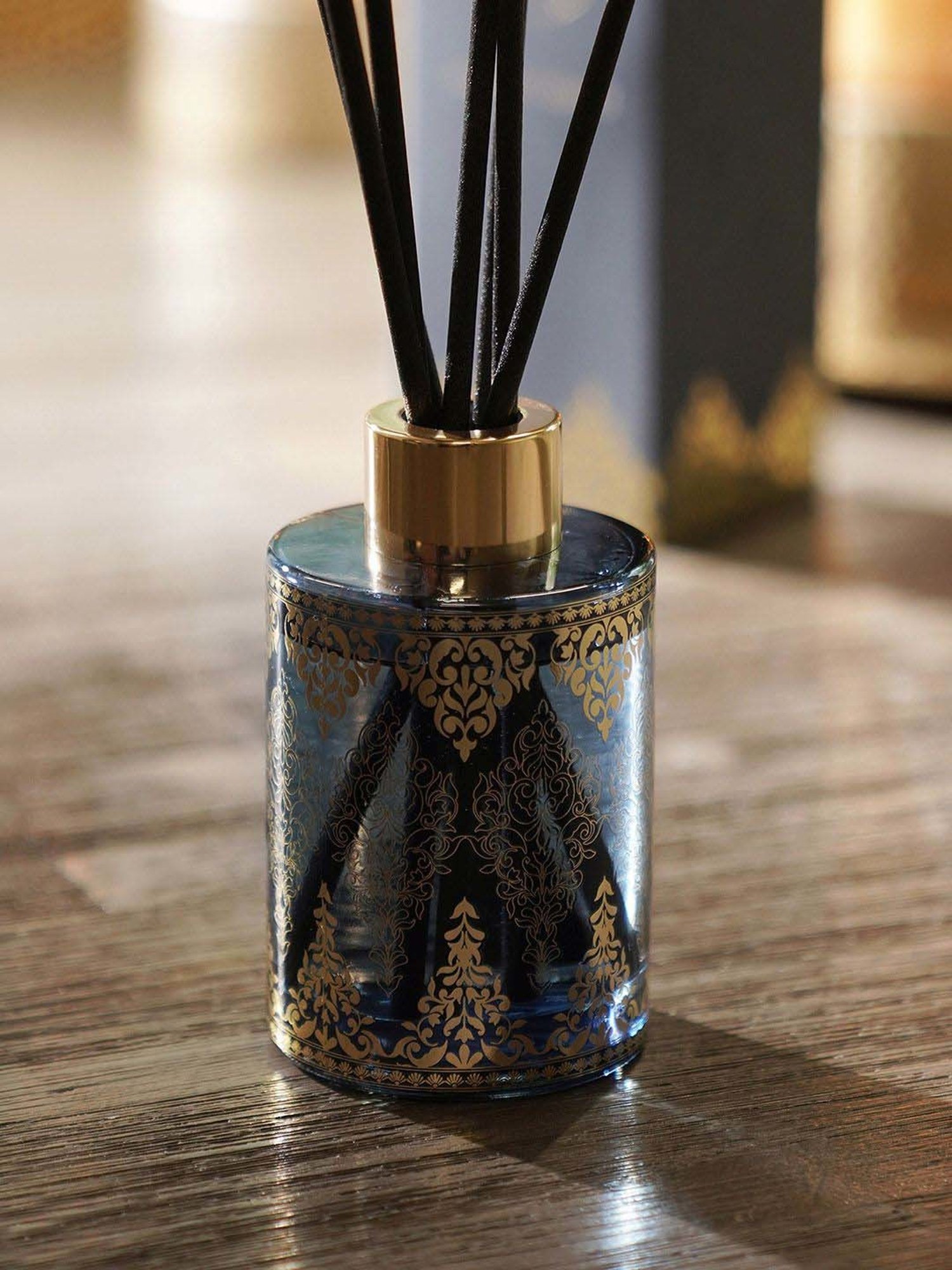Pure Home and Living Blue Glass Midnight Jasmine Printed Diffuser (120ml)