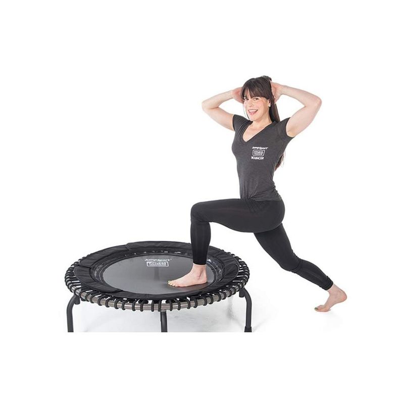 JumpSport 370 PRO Indoor Heavy Duty Lightweight 39-Inch Fitness Trampoline, Black