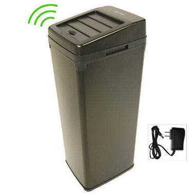 iTouchless IT14SB 52 Liter Touchless Trashcan Square Black