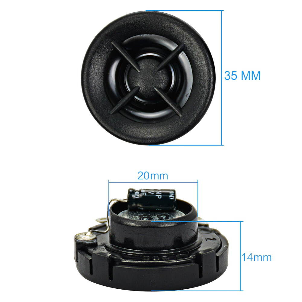2Pcs 1Inch Mini Audio Portable Speakers 8 Ohm 20W Neodymium Magnetic Car Tweeters High-pitched Speaker