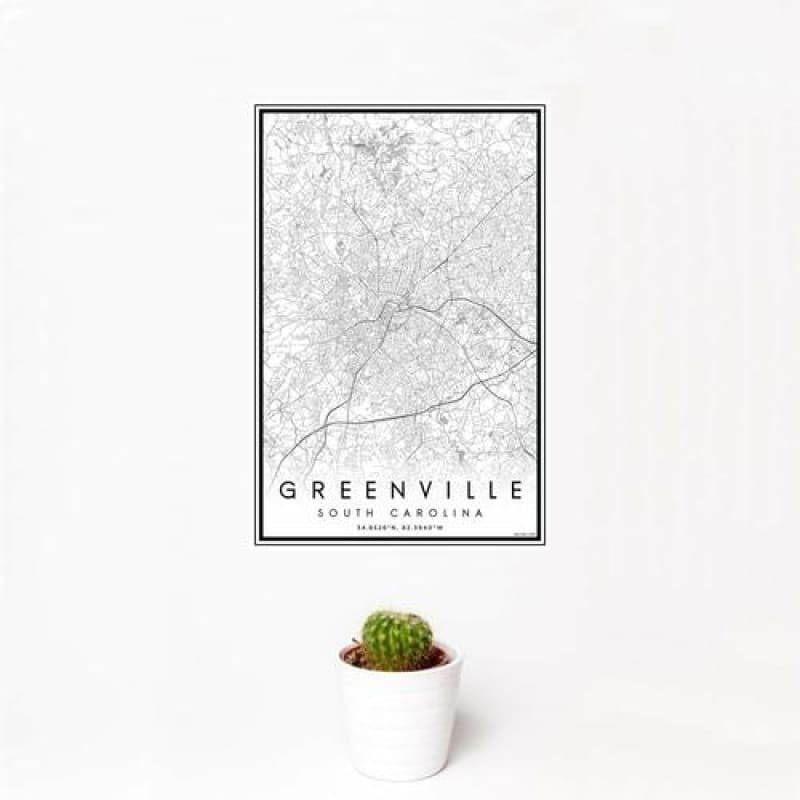 Greenville - South Carolina Classic Map Print