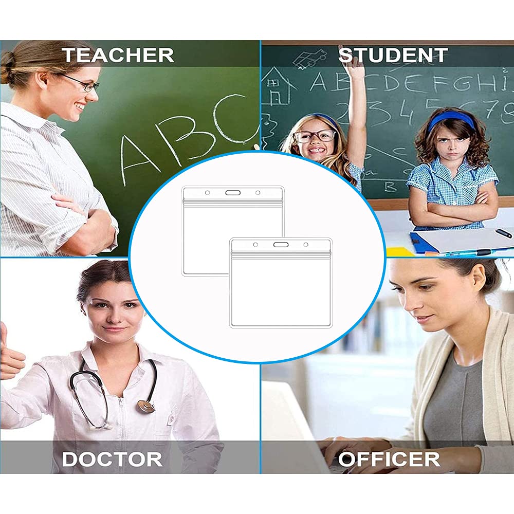 5 Pcs Vaccine Card with 5Lanyards Protector Vaccination Card Protector waterproof 4.3X 3.5 in Immunization Card, ID Card Holder Clear Waterproof Resealable Zip Badge Holder Clear Vinyl Plastic Sleeve