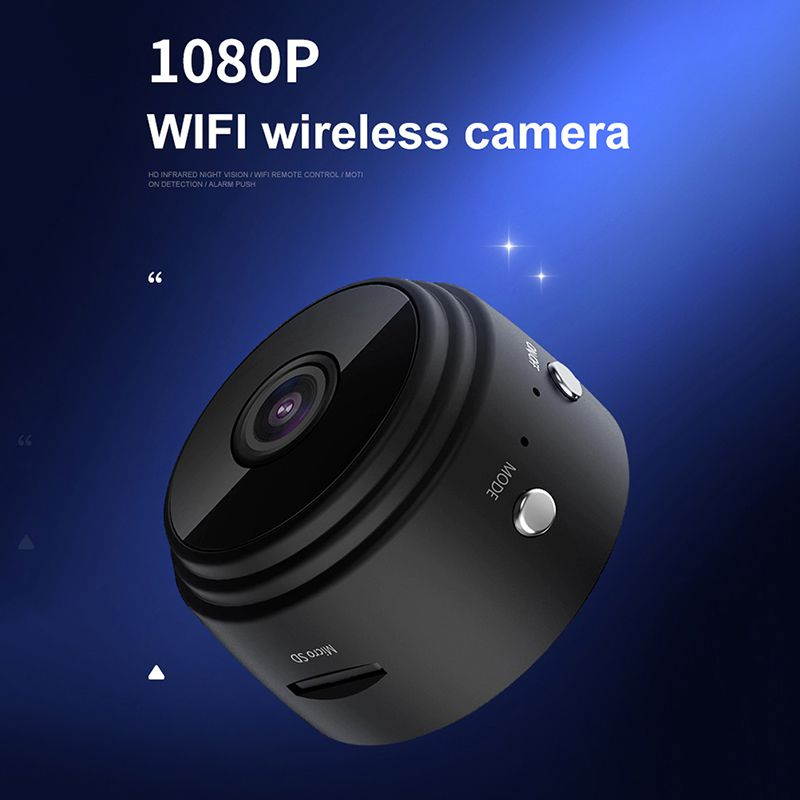 Hidden Spy Camera A9 Mini Wifi Nanny cam security Wireless IP 1080P Night Vision (Black)