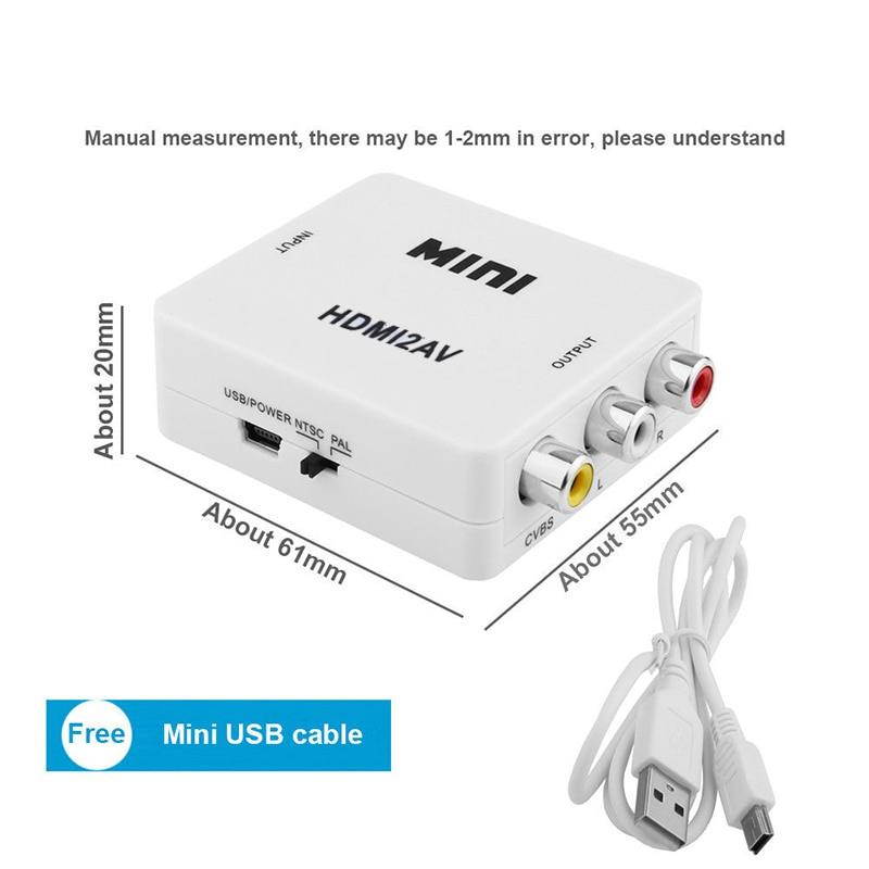 Mini Composite 1080P HDMI to RCA Audio Video AV CVBS Adapter Converter AV/RCA to HDMI Vedio Converter Connector Adapter For TV