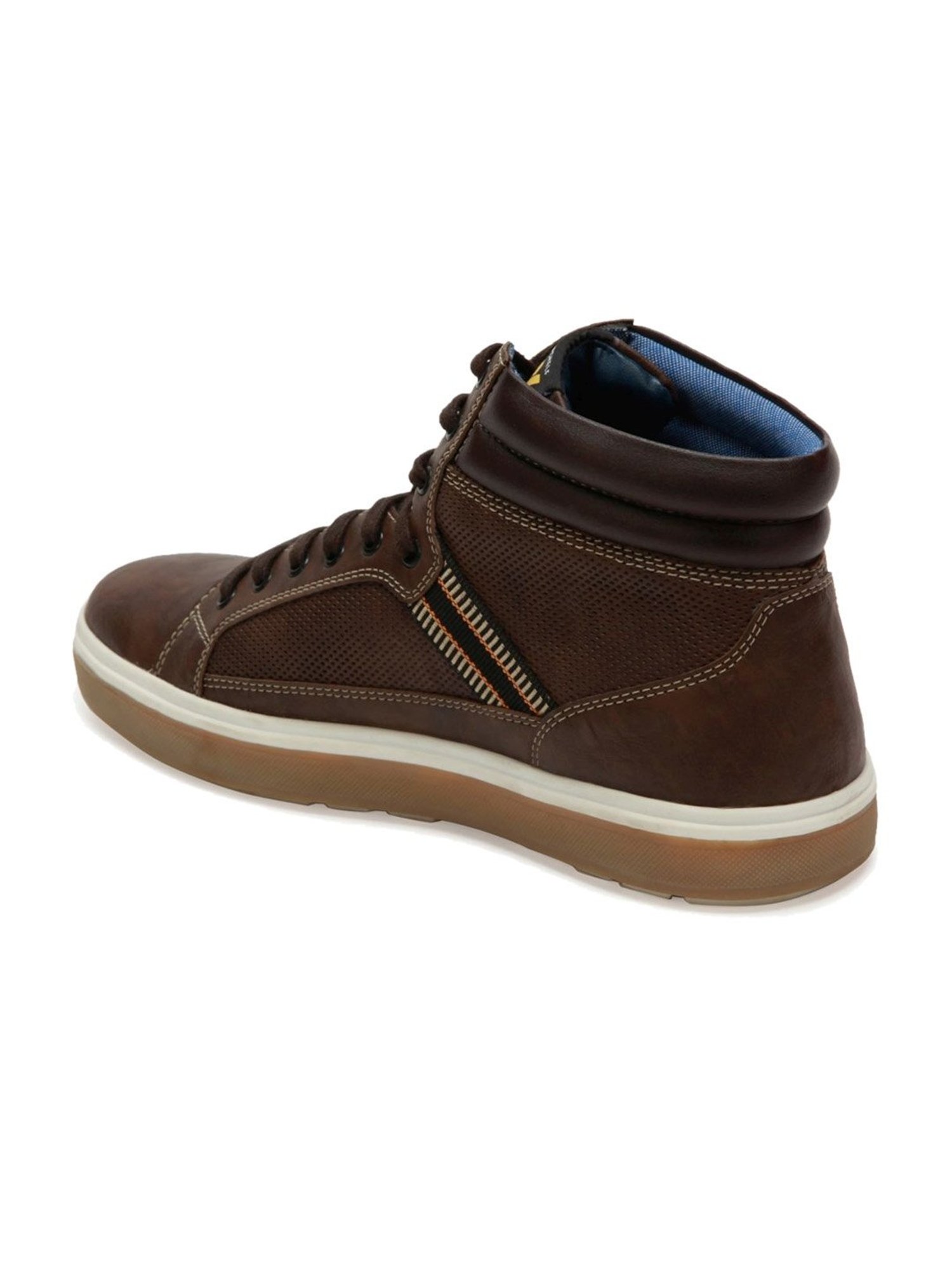 ID Men's Brown Ankle High Sneakers