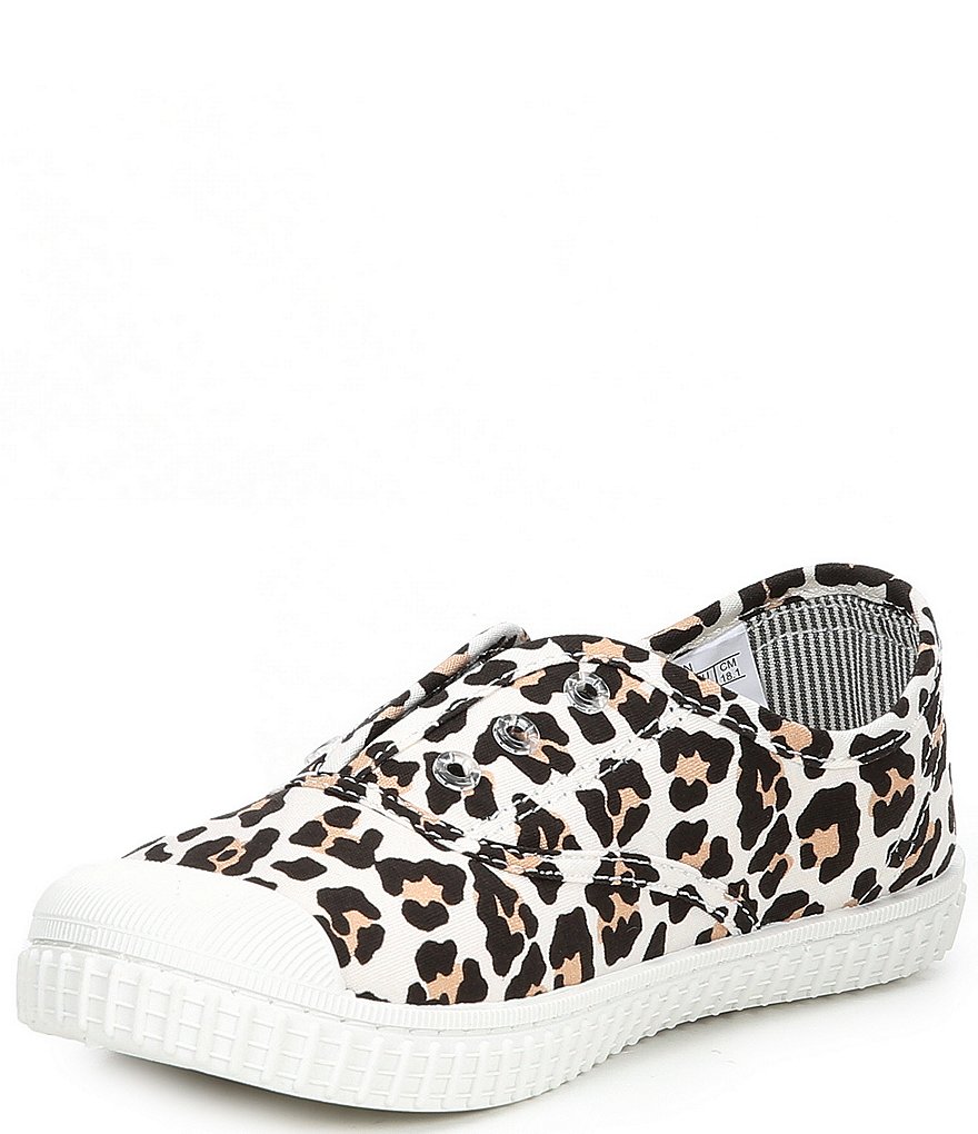 Copper Key Adventure Wear Girl's Budeee-A Washable Eyelet Leopard Print Sneakers (Toddler)