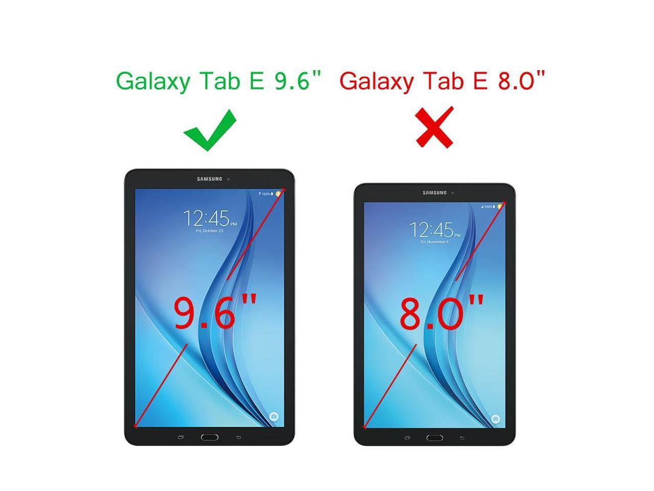 HaiBlue Bluetooth 3.0 Keyboard for Samsung Galaxy Tab E 9.6 Inch Tablet SM-T560/SM-T561 PU Leather Case Cover